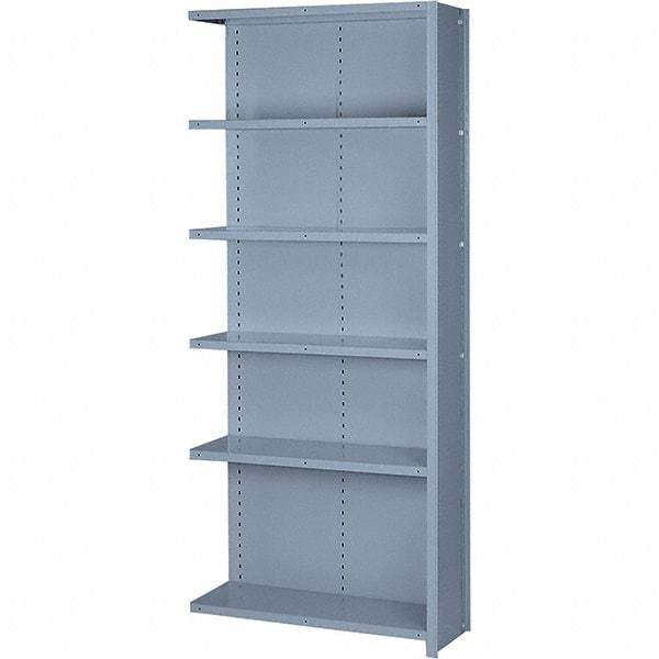 Lyon - 6 Shelf, 900 Lb. Capacity, Closed Shelving Add-On Unit - 36 Inch Wide x 12 Inch Deep x 84 Inch High, Gray - Caliber Tooling