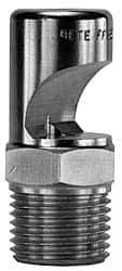 Bete Fog Nozzle - 1/8" Pipe, 145° Spray Angle, Grade 303 Stainless Steel, Extra Wide Fan Nozzle - Male Connection, 1.58 Gal per min at 100 psi, 0.073" Orifice Diam - Caliber Tooling