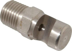 Bete Fog Nozzle - 1/4" Pipe, 145° Spray Angle, Grade 303 Stainless Steel, Extra Wide Fan Nozzle - Male Connection, 6.96 Gal per min at 100 psi, 5/32" Orifice Diam - Caliber Tooling