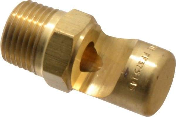 Bete Fog Nozzle - 1/2" Pipe, 145° Spray Angle, Brass, Extra Wide Fan Nozzle - Male Connection, 37.9 Gal per min at 100 psi, 3/8" Orifice Diam - Caliber Tooling