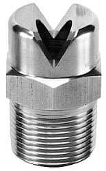 Bete Fog Nozzle - 3/8" Pipe, 90° Spray Angle, Grade 303 Stainless Steel, Standard Fan Nozzle - Male Connection, 1.58 Gal per min at 100 psi, 0.08" Orifice Diam - Caliber Tooling