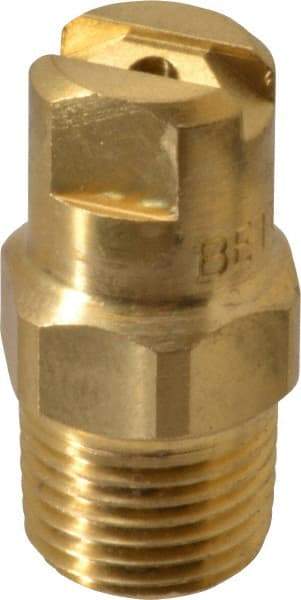 Bete Fog Nozzle - 1/8" Pipe, 30° Spray Angle, Brass, Standard Fan Nozzle - Male Connection, 1.26 Gal per min at 100 psi, 0.072" Orifice Diam - Caliber Tooling