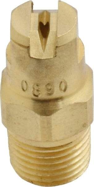 Bete Fog Nozzle - 1/8" Pipe, 90° Spray Angle, Brass, Standard Fan Nozzle - Male Connection, 1.26 Gal per min at 100 psi, 0.072" Orifice Diam - Caliber Tooling