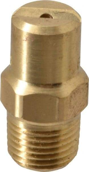 Bete Fog Nozzle - 1/8" Pipe, 30° Spray Angle, Brass, Standard Fan Nozzle - Male Connection, 1.58 Gal per min at 100 psi, 0.08" Orifice Diam - Caliber Tooling