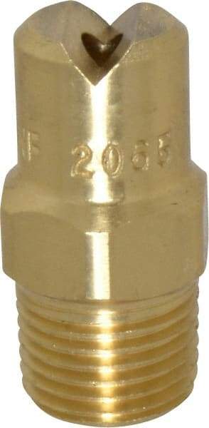 Bete Fog Nozzle - 1/8" Pipe, 65° Spray Angle, Brass, Standard Fan Nozzle - Male Connection, 3.16 Gal per min at 100 psi, 0.109" Orifice Diam - Caliber Tooling