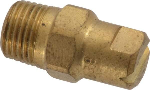 Bete Fog Nozzle - 1/8" Pipe, 90° Spray Angle, Brass, Standard Fan Nozzle - Male Connection, 3.16 Gal per min at 100 psi, 0.109" Orifice Diam - Caliber Tooling