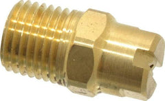 Bete Fog Nozzle - 1/4" Pipe, 30° Spray Angle, Brass, Standard Fan Nozzle - Male Connection, 0.79 Gal per min at 100 psi, 0.057" Orifice Diam - Caliber Tooling