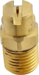 Bete Fog Nozzle - 1/4" Pipe, 90° Spray Angle, Brass, Standard Fan Nozzle - Male Connection, 0.79 Gal per min at 100 psi, 0.057" Orifice Diam - Caliber Tooling