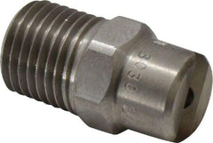 Bete Fog Nozzle - 1/4" Pipe, 30° Spray Angle, Grade 303 Stainless Steel, Standard Fan Nozzle - Male Connection, 4.74 Gal per min at 100 psi, 0.141" Orifice Diam - Caliber Tooling