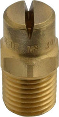 Bete Fog Nozzle - 1/4" Pipe, 120° Spray Angle, Brass, Standard Fan Nozzle - Male Connection, 4.74 Gal per min at 100 psi, 0.141" Orifice Diam - Caliber Tooling