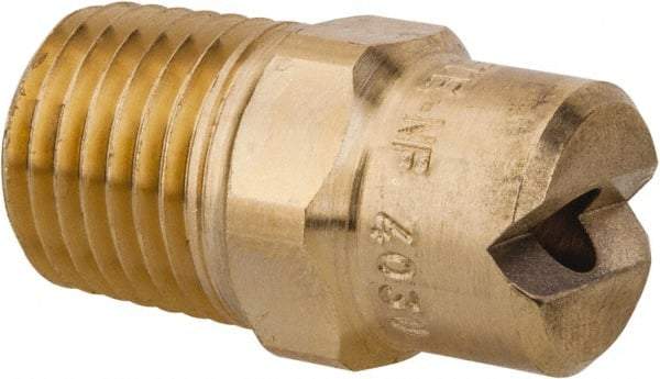 Bete Fog Nozzle - 1/4" Pipe, 30° Spray Angle, Brass, Standard Fan Nozzle - Male Connection, 6.32 Gal per min at 100 psi, 5/32" Orifice Diam - Caliber Tooling