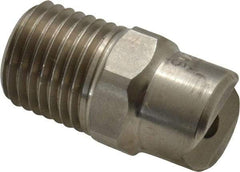 Bete Fog Nozzle - 1/4" Pipe, 30° Spray Angle, Grade 303 Stainless Steel, Standard Fan Nozzle - Male Connection, 7.91 Gal per min at 100 psi, 0.172" Orifice Diam - Caliber Tooling