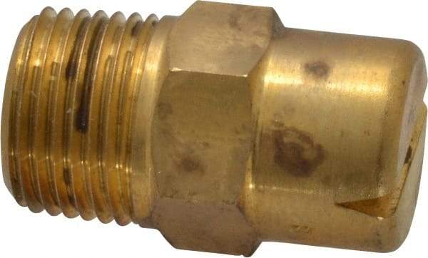 Bete Fog Nozzle - 3/8" Pipe, 120° Spray Angle, Brass, Standard Fan Nozzle - Male Connection, 6.32 Gal per min at 100 psi, 5/32" Orifice Diam - Caliber Tooling