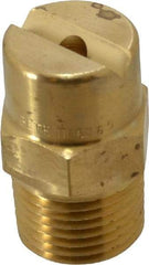 Bete Fog Nozzle - 1/2" Pipe, 65° Spray Angle, Brass, Standard Fan Nozzle - Male Connection, 9.49 Gal per min at 100 psi, 0.186" Orifice Diam - Caliber Tooling