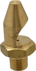 Bete Fog Nozzle - 1/4" Pipe, 50° Spray Angle, Brass, High Impact - Narrow Fan Nozzle - Male Connection, 1.58 Gal per min at 100 psi, 0.078" Orifice Diam - Caliber Tooling