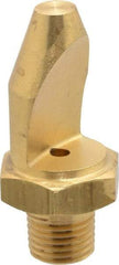 Bete Fog Nozzle - 1/4" Pipe, 50° Spray Angle, Brass, High Impact - Narrow Fan Nozzle - Male Connection, 6.33 Gal per min at 100 psi, 0.141" Orifice Diam - Caliber Tooling