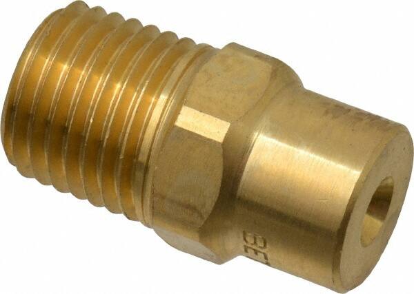 Bete Fog Nozzle - 1/4" Pipe, 60° Spray Angle, Brass, Full Cone Nozzle - Male Connection, 2.31 Gal per min at 100 psi, 0.109" Orifice Diam - Caliber Tooling