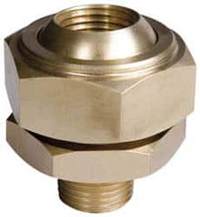 Bete Fog Nozzle - 3/8" Pipe, 40 to 70° Spray Angle, Brass, Adjustable Swivel Joint Nozzle - For Use With Bete - Nozzles Where Alignment of The Spray Direction is Required - Caliber Tooling