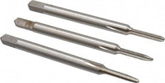 Interstate - #2-56 UNC, 3 Flute, Bottoming, Plug & Taper, Bright Finish, High Speed Steel Tap Set - 1-3/4" OAL, 7/16" Thread Length - Caliber Tooling