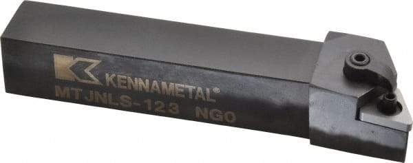 Kennametal - MTJN, Left Hand Cut, 3° Lead Angle, 3/4" Shank Height x 3/4" Shank Width, Negative Rake Indexable Turning Toolholder - 4-1/2" OAL, TN..33. Insert Compatibility, Series Kenloc - Caliber Tooling