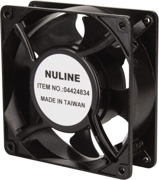 Value Collection - 230 Volts, AC, 105 CFM, Square Tube Axial Fan - 0.12 Amp Rating, 2,600 to 3,100 RPM, 4.7" High x 4.7" Wide x 1-1/2" Deep - Caliber Tooling