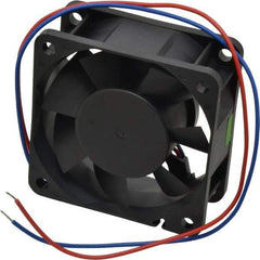 Value Collection - 12 Volts, DC, 20 CFM, Square Tube Axial Fan - 0.13 Amp Rating, 3,500 to 3,800 RPM, 2.36" High x 2.36" Wide x 1" Deep - Caliber Tooling