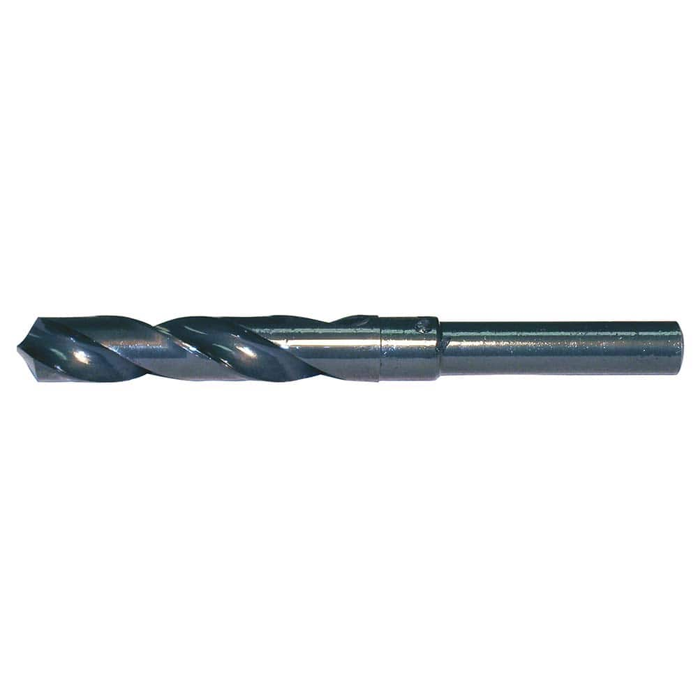 Reduced Shank Drill Bit: 1-1/16'' Dia, 1/2'' Shank Dia, 118  ™, High Speed Steel 6'' OAL, Coated Finish, Straight-Cylindrical Shank, RH Cut, Series 1813