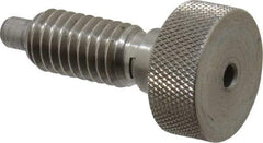 Gibraltar - 3/8-16, 3/4" Thread Length, 0.185" Max Plunger Diam, 1 Lb Init to 8 Lb Final End Force, Knob Handle Plunger - Knurled Knob, 0.94" Body Length, 3/4" Length Under Head/Shoulder, 0.218" Plunger Projection - Caliber Tooling