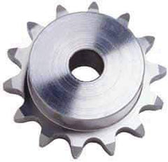 U.S. Tsubaki - 12 Teeth, 3/4" Chain Pitch, Chain Size 60, Plain Bore Sprocket - 3/4" Bore Diam, 2.898" Pitch Diam, 3-1/4" Outside Diam - Caliber Tooling