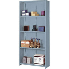 Lyon - 5 Shelf, 1,300 Lb. Capacity, Closed Shelving Starter Unit - 36 Inch Wide x 18 Inch Deep x 84 Inch High, Gray - Caliber Tooling