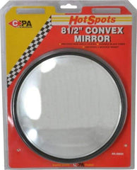 Value Collection - Automotive Full Size Convex Round Mirror with L Bracket - Black, 8-1/2" Mirror Diam - Caliber Tooling