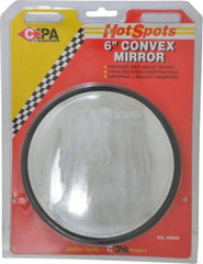 Value Collection - Automotive Full Size Convex Round Mirror with L Bracket - Stainless Steel, 6" Mirror Diam - Caliber Tooling