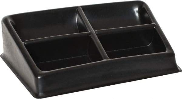 Bayhead Products - 8-1/2" Wide x 3" High x 8-1/2" Deep, Small Parts Assembly Tray - Plastic Frame, 4 Compartments, 4-1/2" Wide x 3" Deep Bin - Caliber Tooling