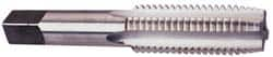 Made in USA - 1-5/16 - 18 UNEF 6 Flute Bright Finish High Speed Steel Straight Flute Standard Hand Tap - Plug, Right Hand Thread, 4" OAL, H4 Limit, Oversize - Exact Industrial Supply