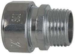 Cooper Crouse-Hinds - 0.55 to 0.65" Cable Capacity, Liquidtight, Straight Strain Relief Cord Grip - 1/2 NPT Thread, 1-5/16" Long, Steel - Caliber Tooling