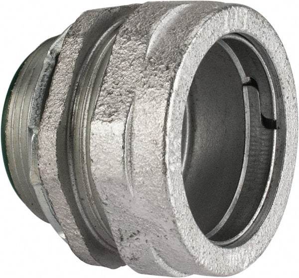 Cooper Crouse-Hinds - 1-1/2" Trade, Malleable Iron Compression Straight Rigid/Intermediate (IMC) Conduit Connector - Insulated - Caliber Tooling