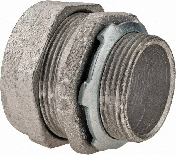 Cooper Crouse-Hinds - 1-1/4" Trade, Malleable Iron Compression Straight Rigid/Intermediate (IMC) Conduit Connector - Noninsulated - Caliber Tooling