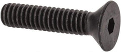 Value Collection - #12-24 UNC Hex Socket Drive, 82° Flat Screw - Alloy Steel, Black Oxide Finish, Fully Threaded, 1" OAL - Caliber Tooling