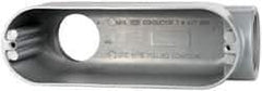 Cooper Crouse-Hinds - Form 5, LB Body, 2" Trade, IMC, Rigid Aluminum Conduit Body - Oval/Rectangle, 10.2" OAL, 71.2 cc Capacity, Silver - Caliber Tooling