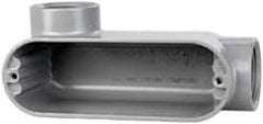 Cooper Crouse-Hinds - Form 5, LL Body, 1-1/2" Trade, IMC, Rigid Aluminum Conduit Body - Oval/Rectangle, 7.87" OAL, 35.8 cc Capacity, Silver - Caliber Tooling