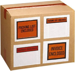 Nifty Products - 1,000 Piece, 5-1/2" Long x 4-1/2" Wide, Packing List Envelope - Blank, Clear - Caliber Tooling