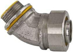 Cooper Crouse-Hinds - 1" Trade, Malleable Iron Threaded Angled Liquidtight Conduit Connector - Insulated - Caliber Tooling