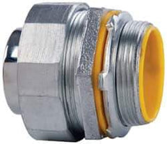 Cooper Crouse-Hinds - 1-1/2" Trade, Malleable Iron Threaded Straight Liquidtight Conduit Connector - Insulated - Caliber Tooling