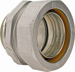 Cooper Crouse-Hinds - 3" Trade, Malleable Iron Threaded Straight Liquidtight Conduit Connector - Insulated - Caliber Tooling