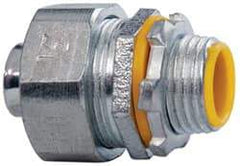 Cooper Crouse-Hinds - 1/2" Trade, Malleable Iron Threaded Straight Liquidtight Conduit Connector - Insulated - Caliber Tooling