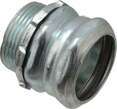 Cooper Crouse-Hinds - 1-1/4" Trade, Steel Compression Straight EMT Conduit Connector - Insulated - Caliber Tooling