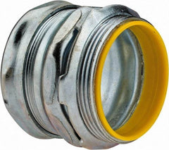 Cooper Crouse-Hinds - 2" Trade, Steel Compression Straight EMT Conduit Connector - Insulated - Caliber Tooling