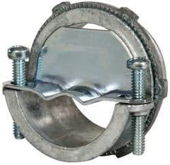 Cooper Crouse-Hinds - 2" Trade, Die Cast Zinc Squeeze Clamp Straight FMC Conduit Connector - Noninsulated - Caliber Tooling