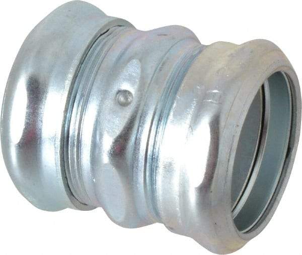 Cooper Crouse-Hinds - 1-1/4" Trade, Steel Compression EMT Conduit Coupling - Noninsulated - Caliber Tooling