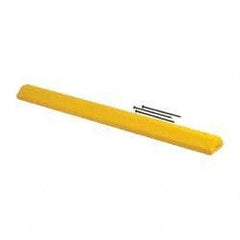 Eagle - 72" Long x 8" Wide x 4" High, Parking Curb - Yellow, High Density Polyethylene - Caliber Tooling